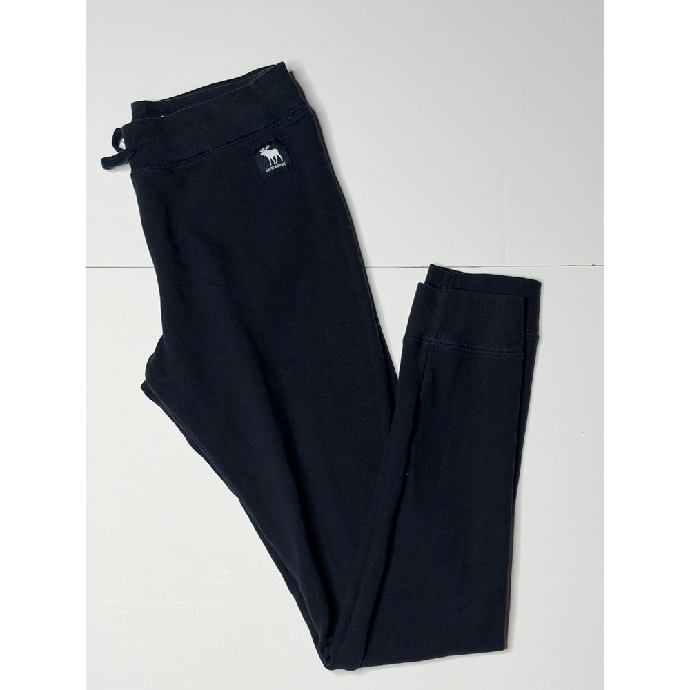 Abercrombie Kids Navy Blue Fleece Joggers Sweatpants Size 15/16 Moose Logo